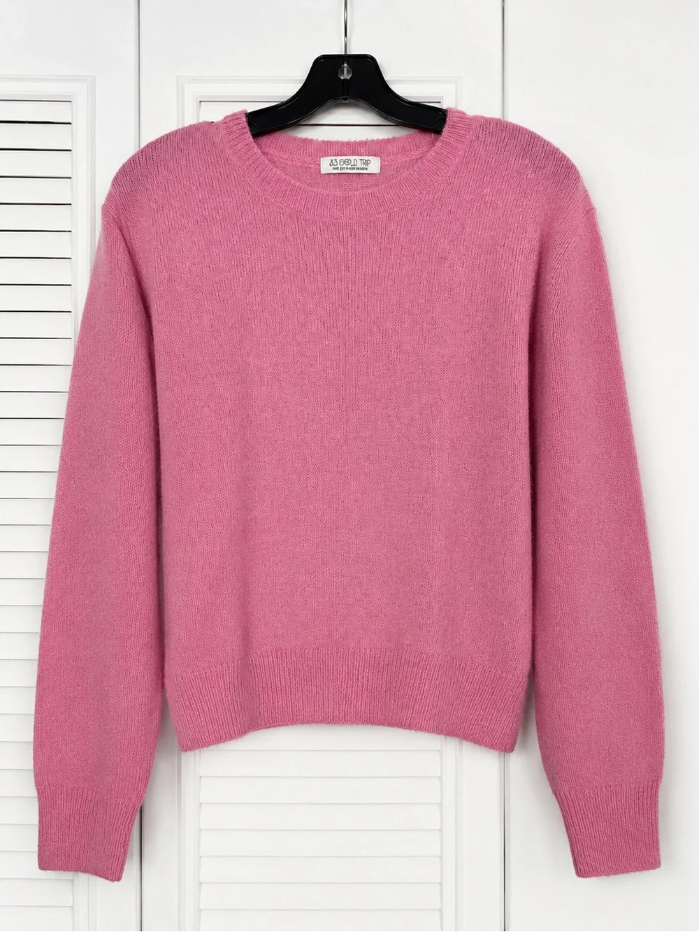 3.3 Field Trip Pink Alpaca Blend Fuzzy Knit Sweater One Size Soft Cozy